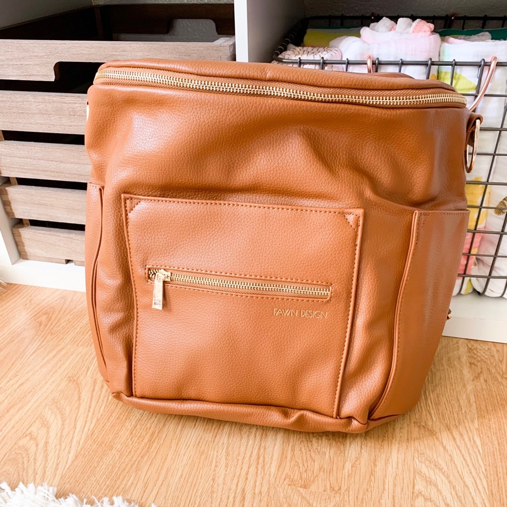 FAWN DESIGN Original diaper bag backpack brown